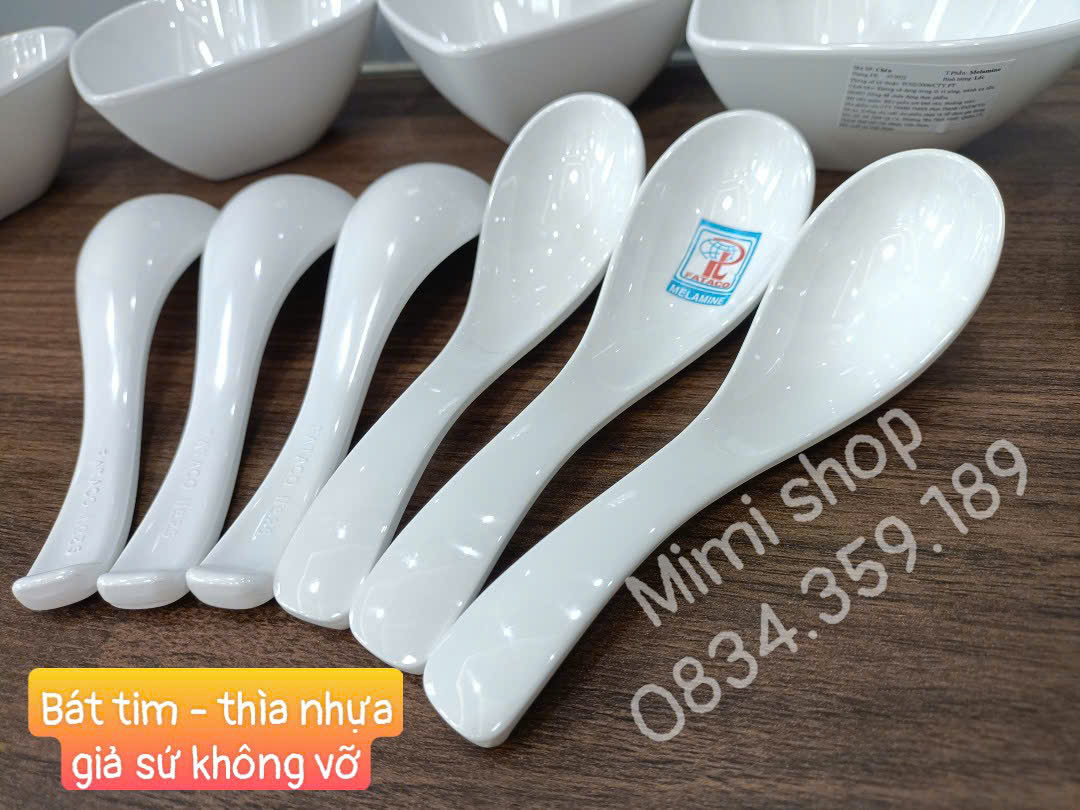 Thìa nhựa, muỗng nhựa phíp decor mâm cúng, bàn tiệc