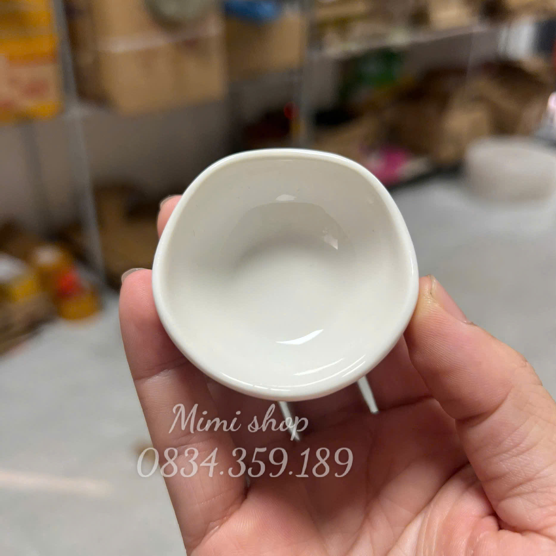 Đĩa hoa mai nhỏ viền lượn đựng nến bày mâm cúng, đĩa sứ hoa mai đựng soup bày bàn tiệc