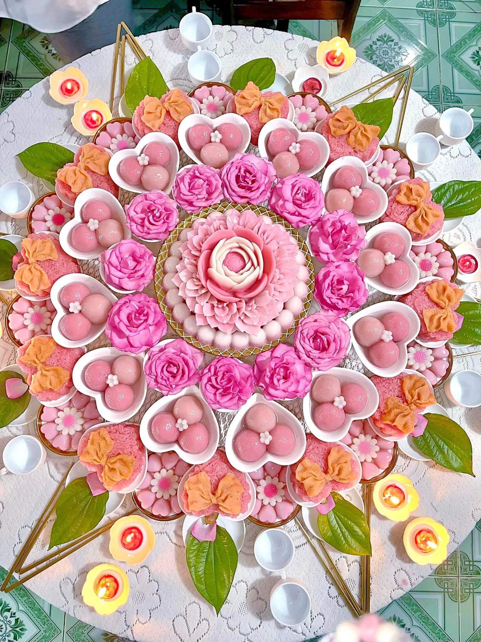 Khuôn silicon hồng trà cỡ đại 13cm đổ thạch