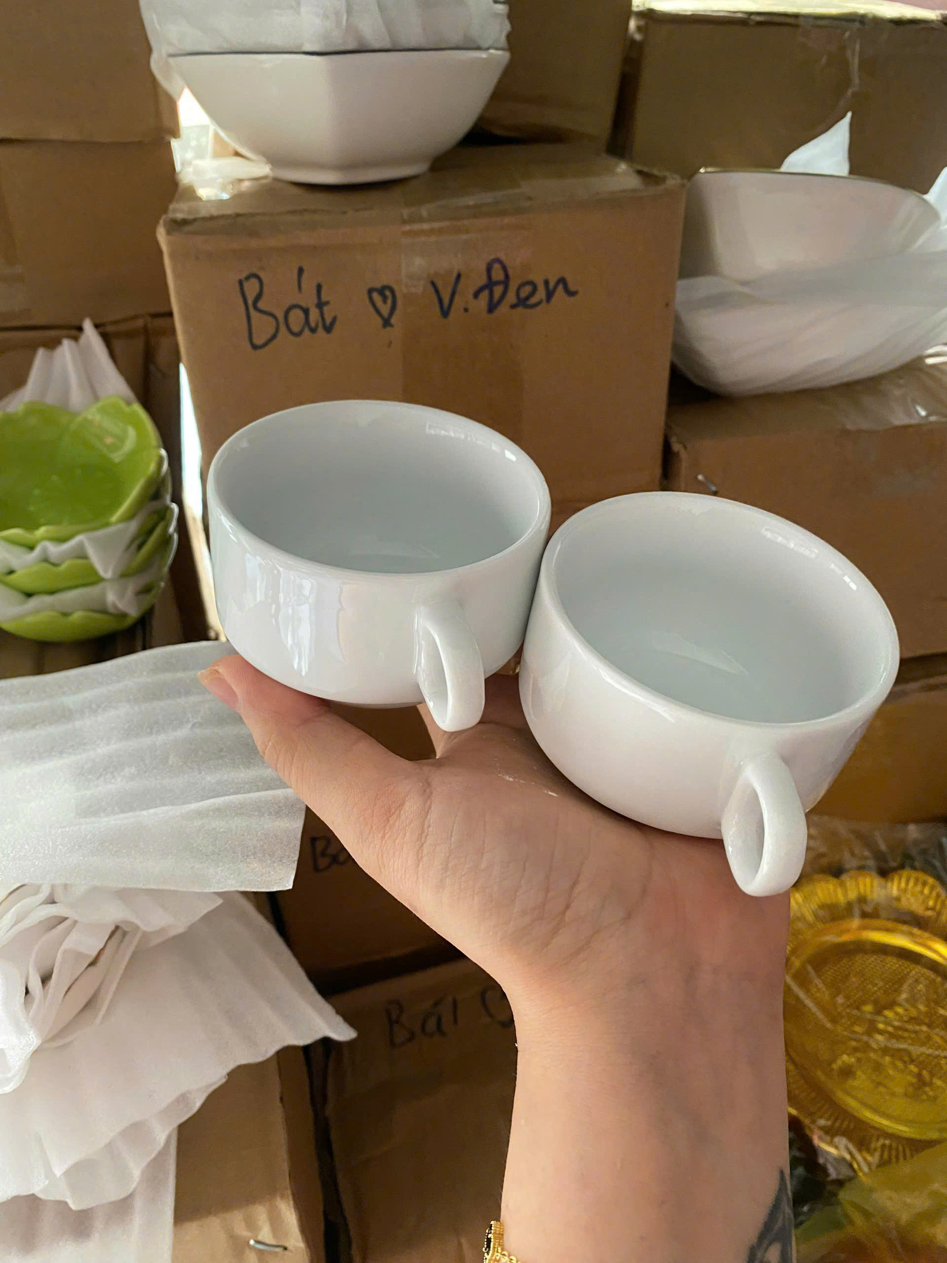 Cốc đựng nước trắng, ly đựng nước trắng bày mâm cúng, bày bàn trà tiệc