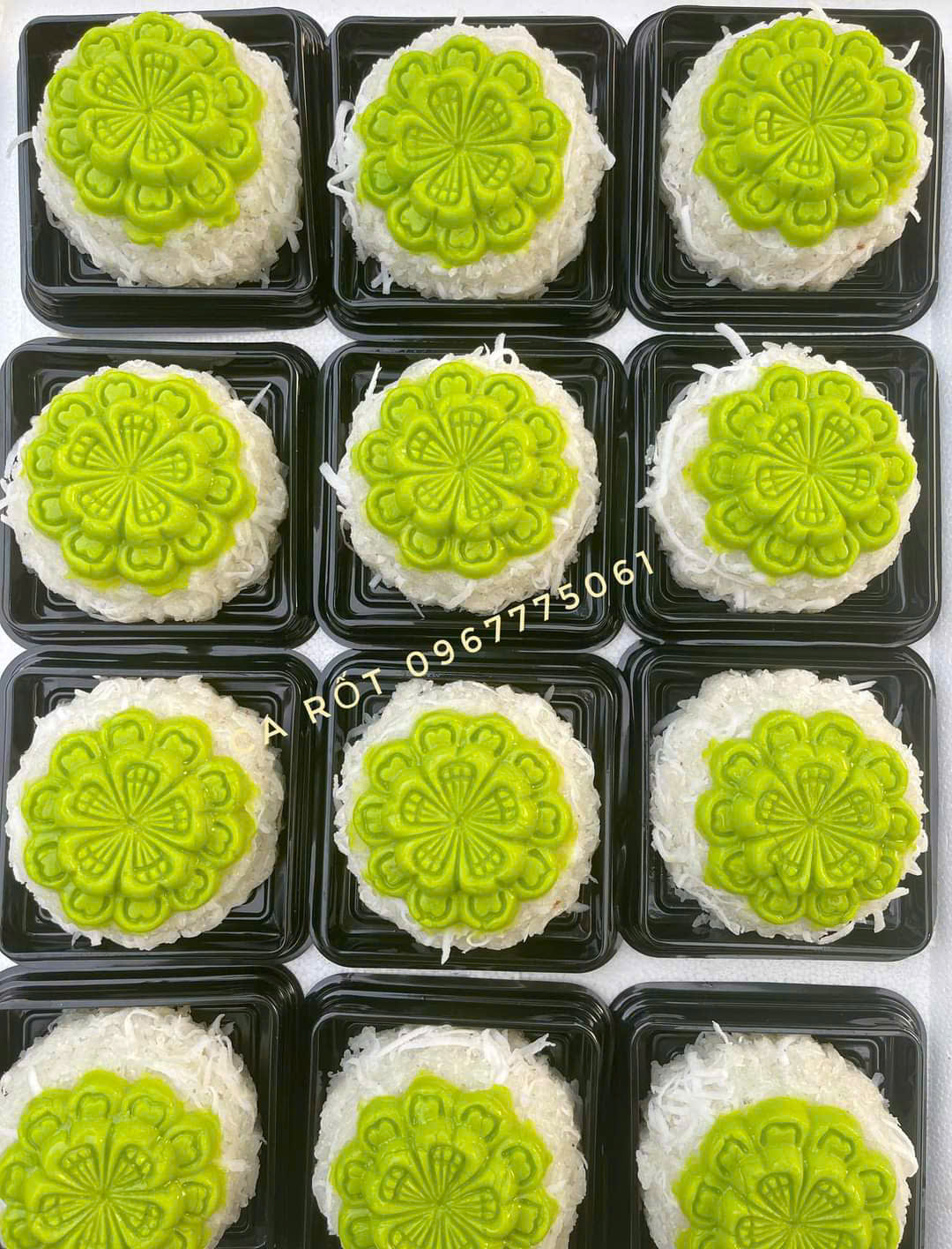 Khuôn hoa mai dẹt 250g làm bánh rau câu trung thu, ép xôi