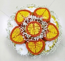 Khuôn ấn xôi tròn hỷ, khuôn xôi đám cưới 14cm