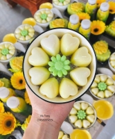 Bát tròn sứ viền đen đựng chè trôi- chén tròn sứ trắng decor mâm cúng