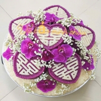 Khuôn ấn xôi tim hỷ, khuôn xôi đám cưới 15cm