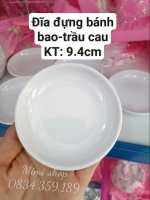 Đĩa tròn nhựa melamine đựng bánh bao, trầu cau bày mâm cúng, bàn tiệc