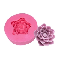 Khuôn silicon hoa sen nở thành phẩm 8,7cm , khuôn hoa silicon 4D đổ hoa thạch đẹp